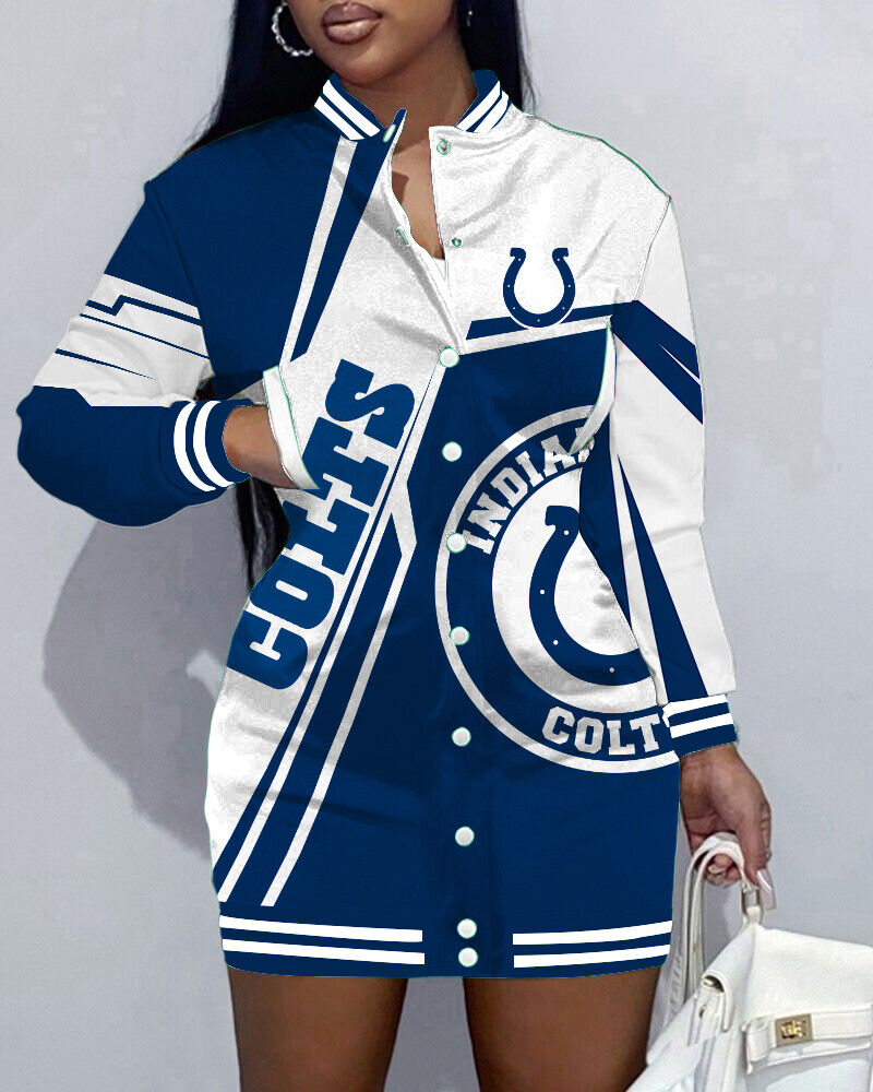 Indianapolis Colts
Limited Edition Button Down Long Sleeve Jacket Dress