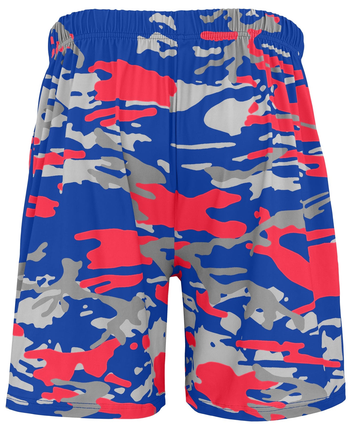 Zubaz NFL Men's 7in Alternate Camo Established Block Text Shorts, Buffalo Bills