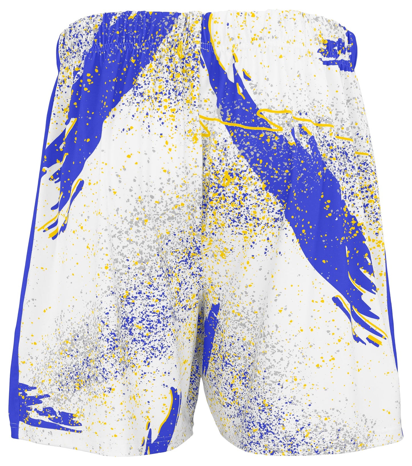 Zubaz NFL Men's 7in Confetti Overtime Block Text Shorts, Los Angeles Rams