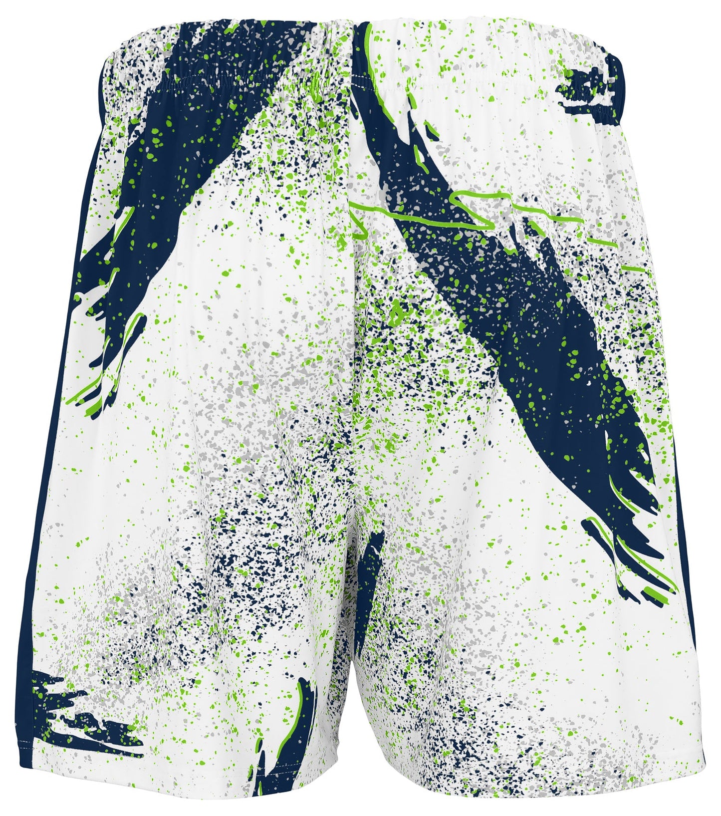 Zubaz NFL Men's 7in Confetti Overtime Block Text Shorts, Seattle Seahawks