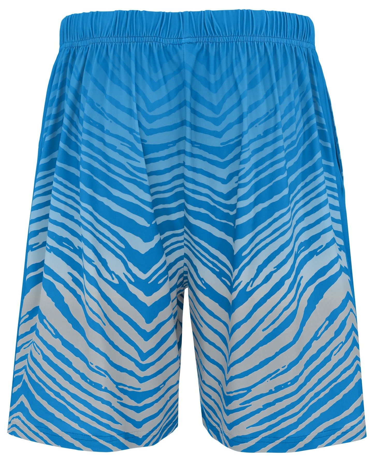 Zubaz NFL Men's 7in Fade Primary Stacked Text Shorts, Detroit Lions