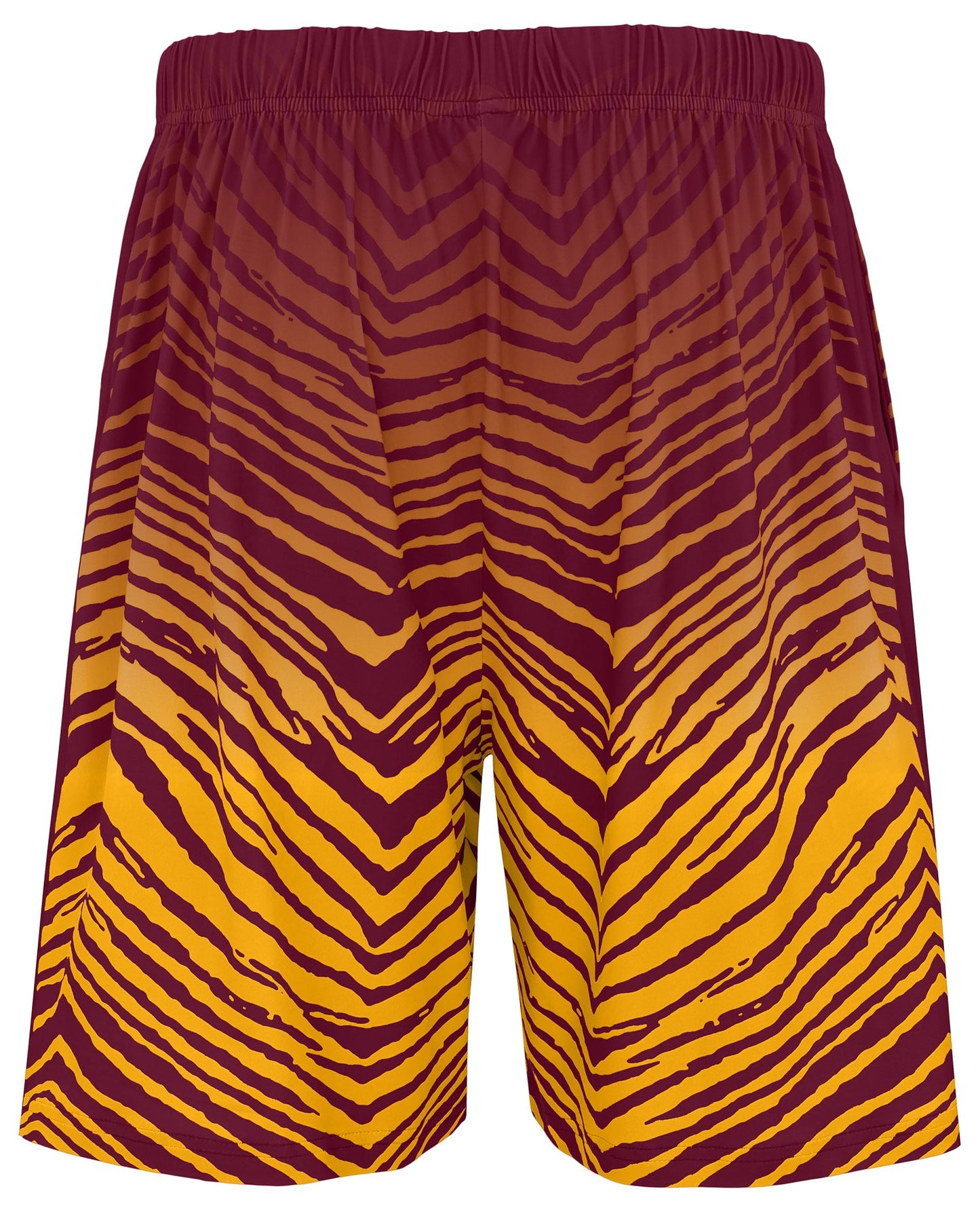 Zubaz NFL Men's 7in Fade Primary Stacked Text Shorts, Washington Commanders