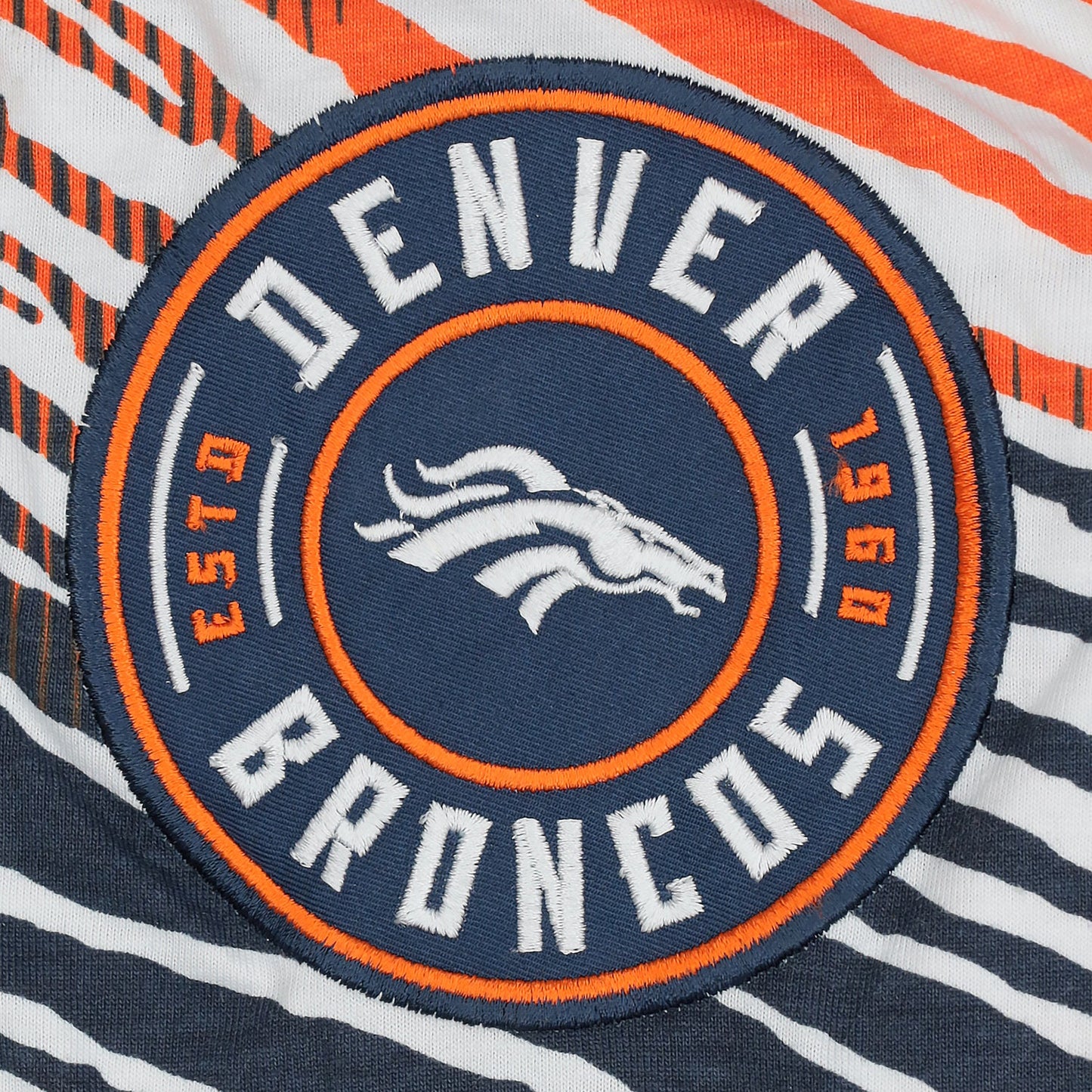 Zubaz NFL Adult Unisex Z88 Embroidered Zebra Ombre TMC Pants, Denver Broncos