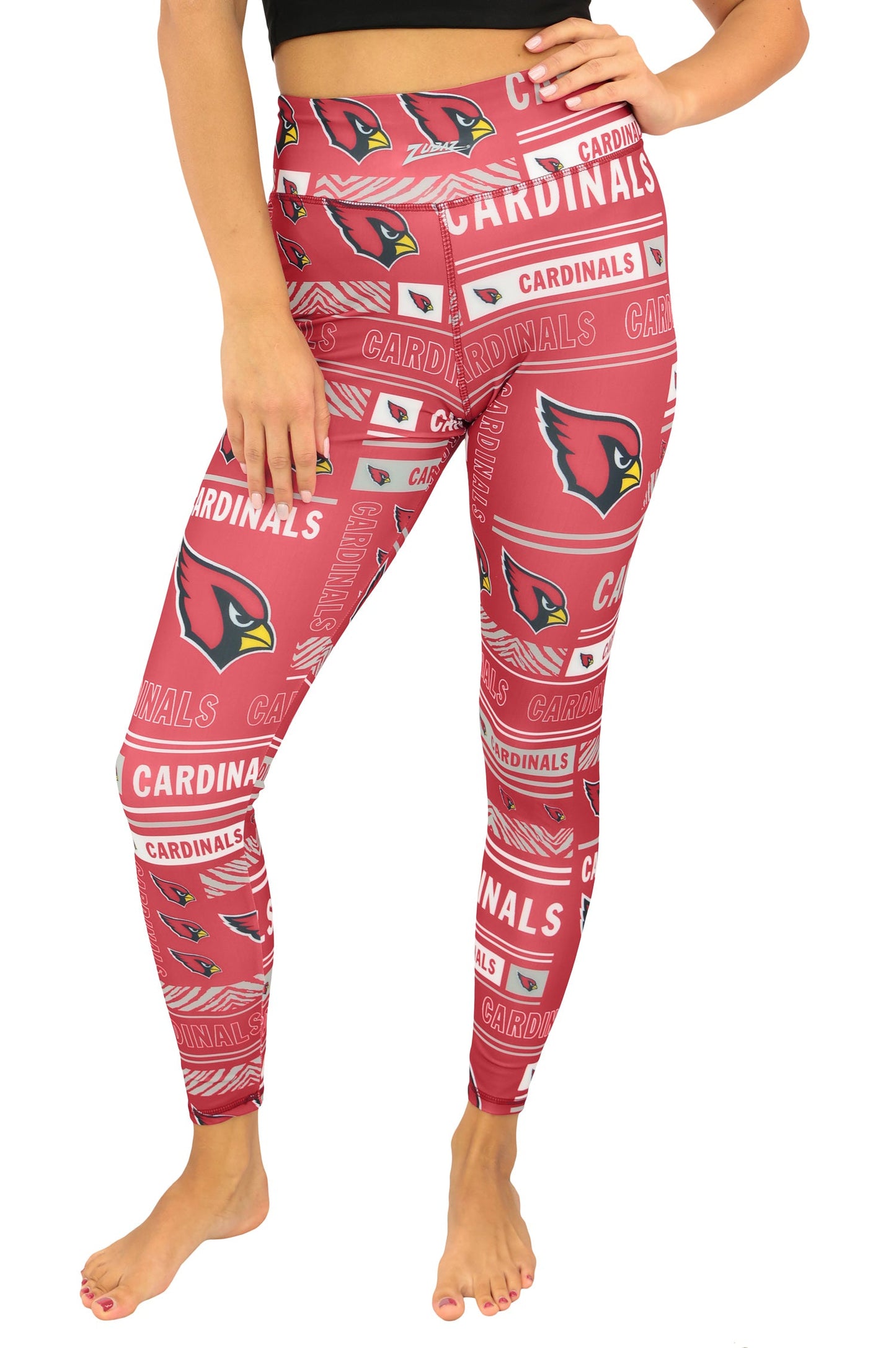 Zubaz NFL Women's Column Leggings, Arizona Cardinals