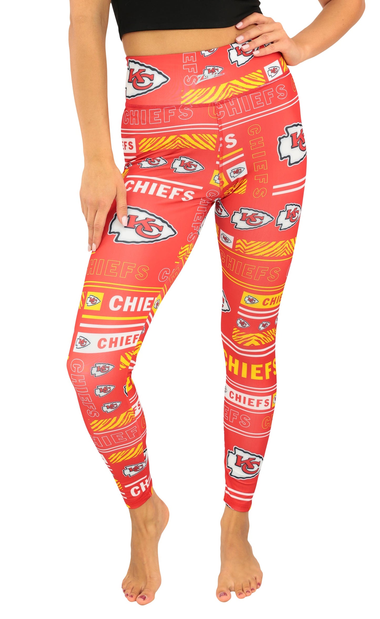 Zubaz NFL Women's Column Leggings, Kansas City Chiefs