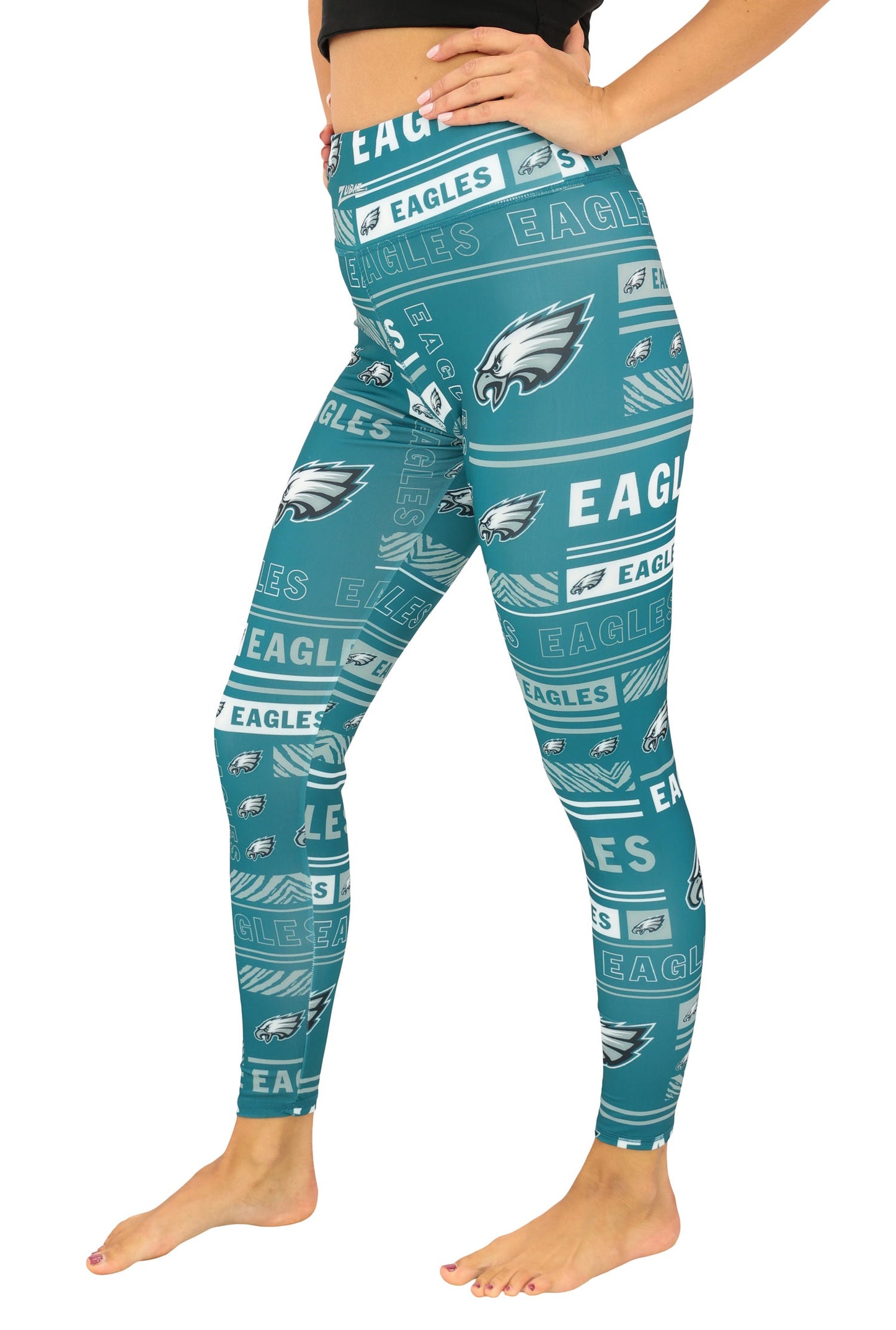 Zubaz NFL Women's Column Leggings, Philadelphia Eagles