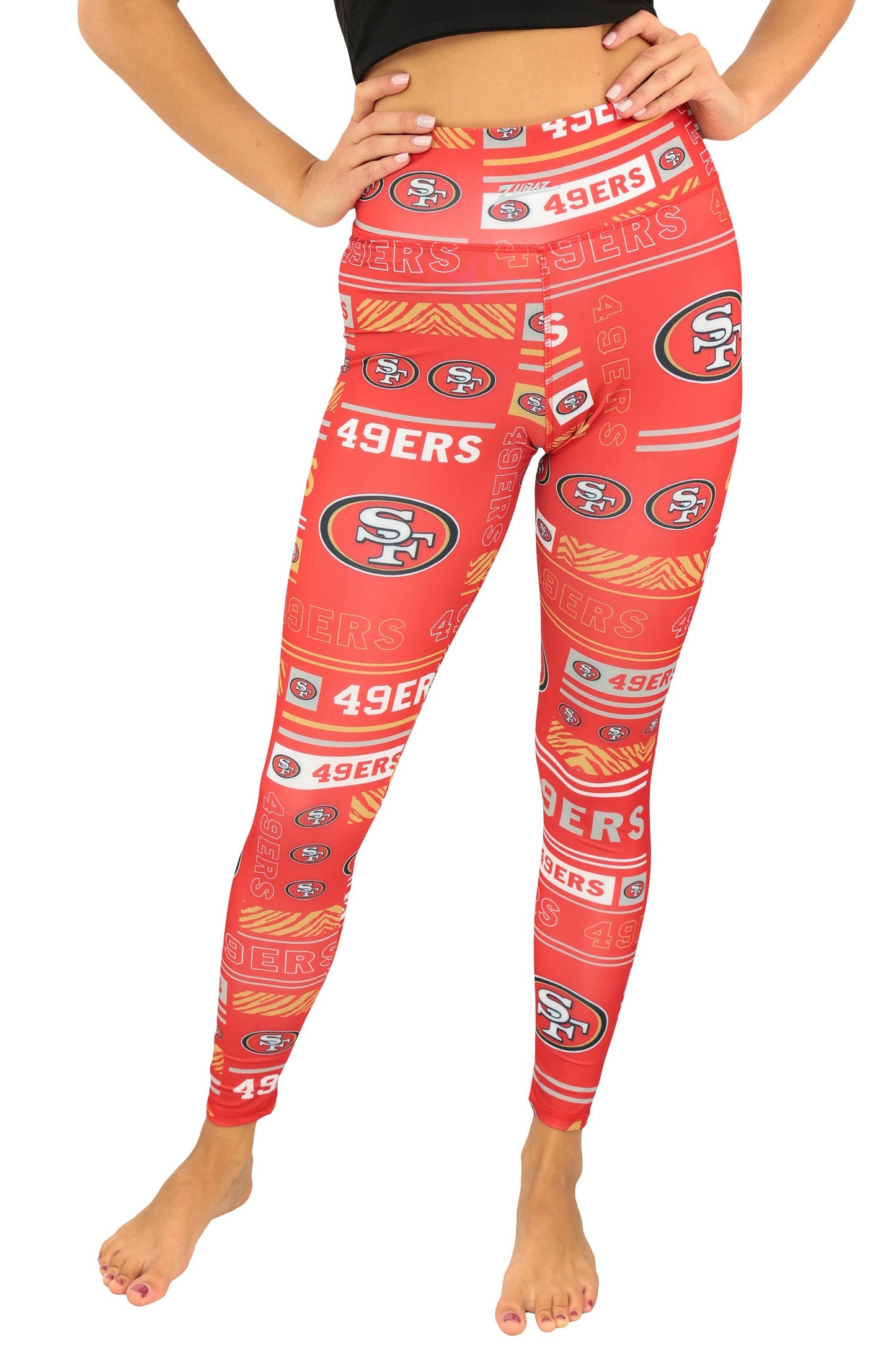 Zubaz NFL Women's Column Leggings, San Francisco 49ers