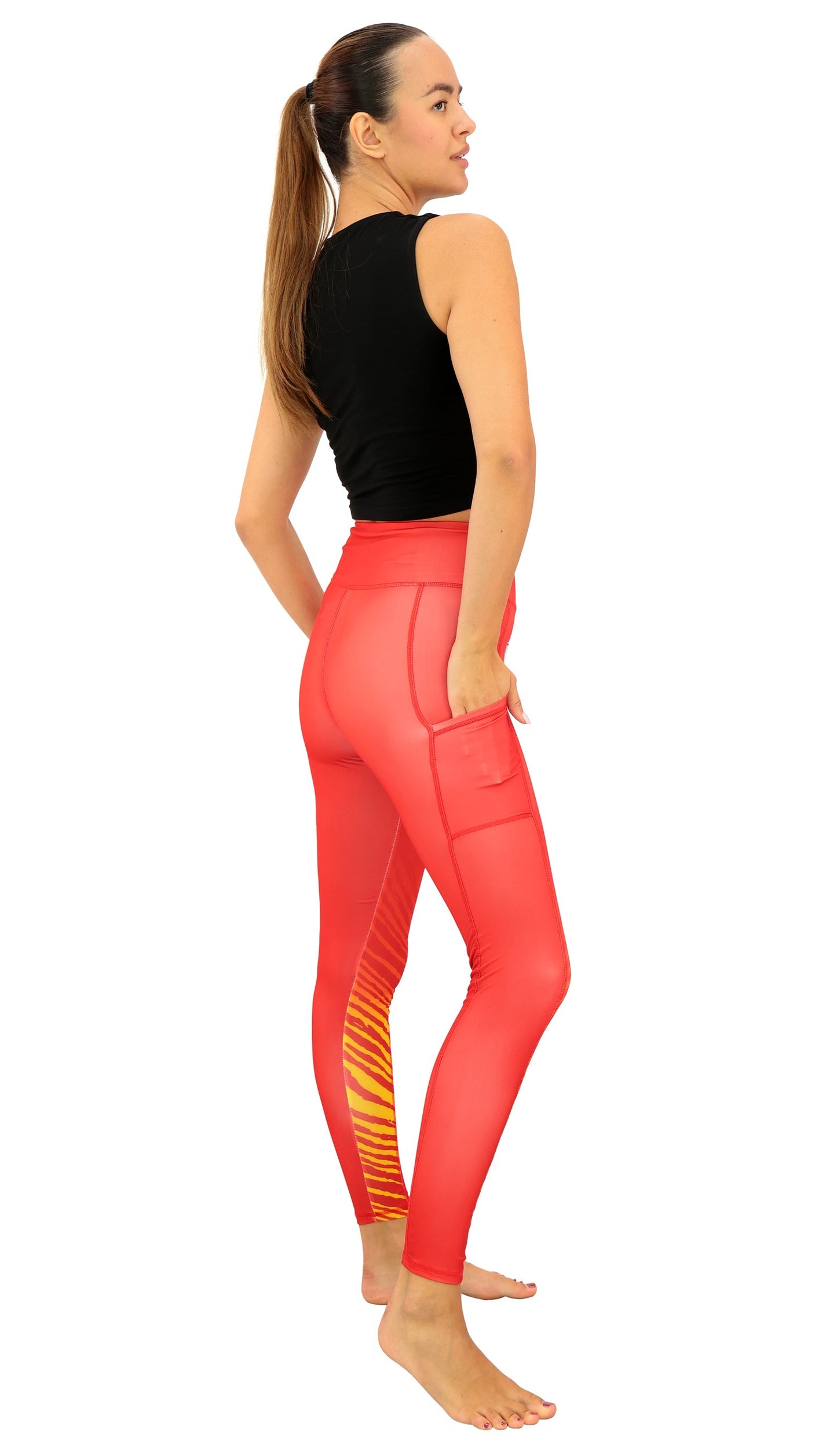 Zubaz NFL Women's Fade Primary Logo Leggings, Kansas City Chiefs