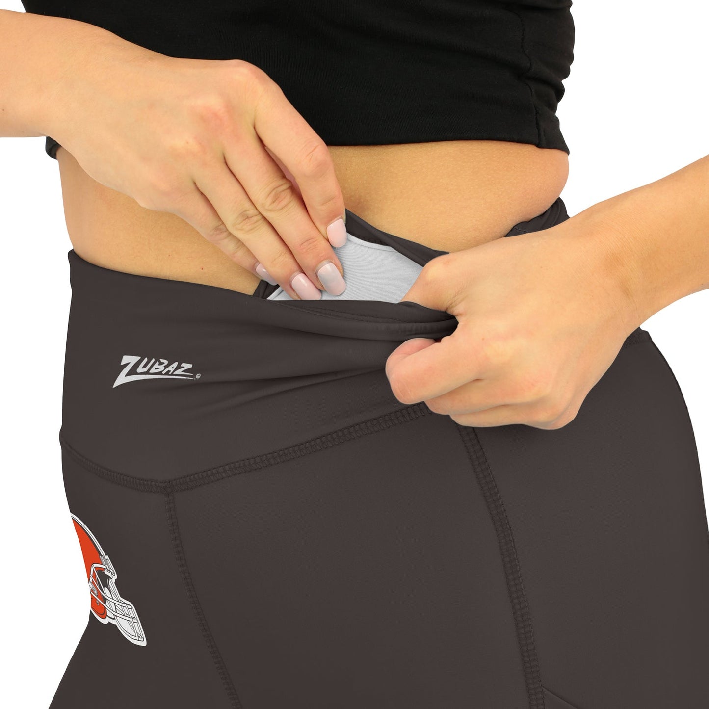 Zubaz NFL Women's Fade Primary Logo Leggings, Cleveland Browns