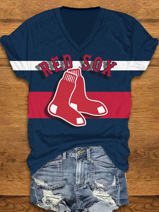 Printed casual short-sleeved t-shirt