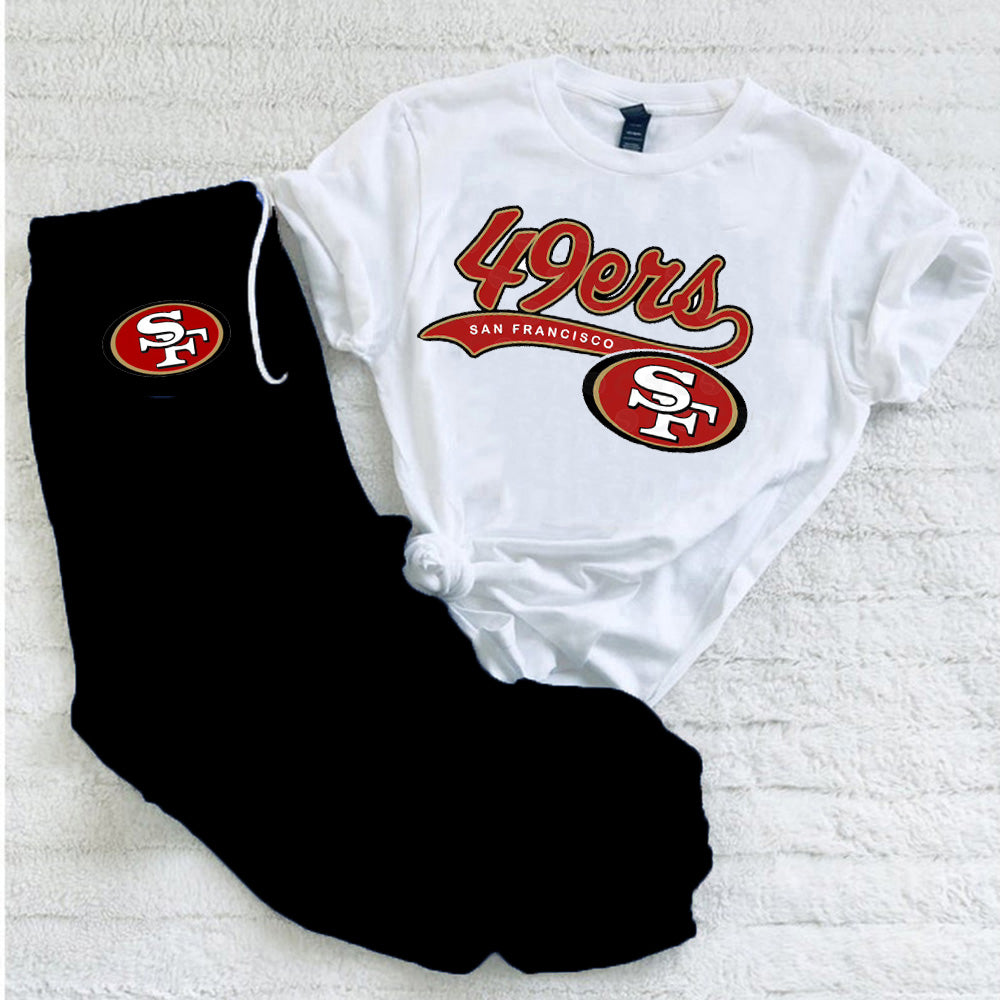 Casual loose fashion printed suit