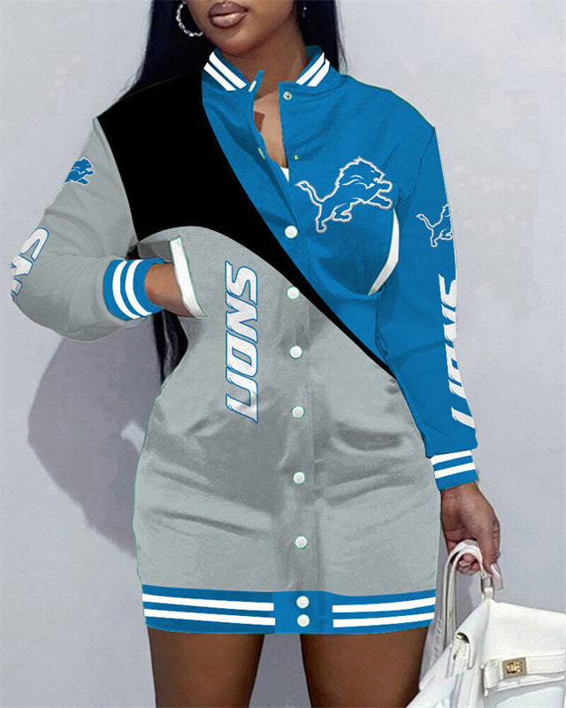 New
Limited Edition Button Down Long Sleeve Jacket Dress