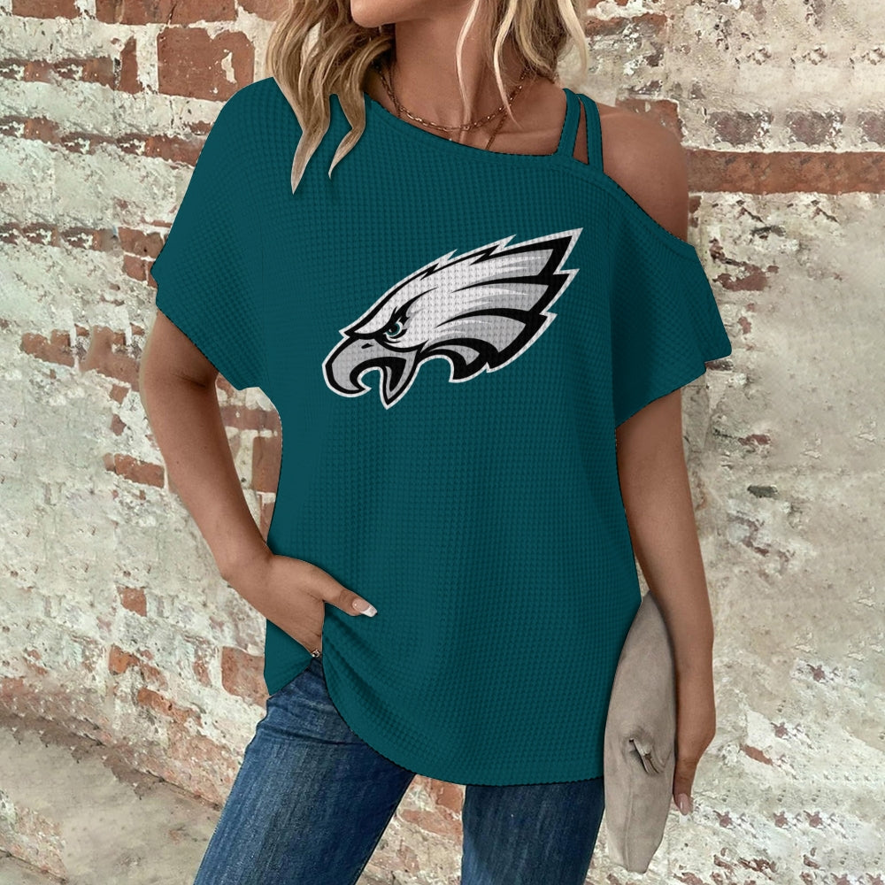 Asymmetrical Neck Short Sleeve T-Shirt