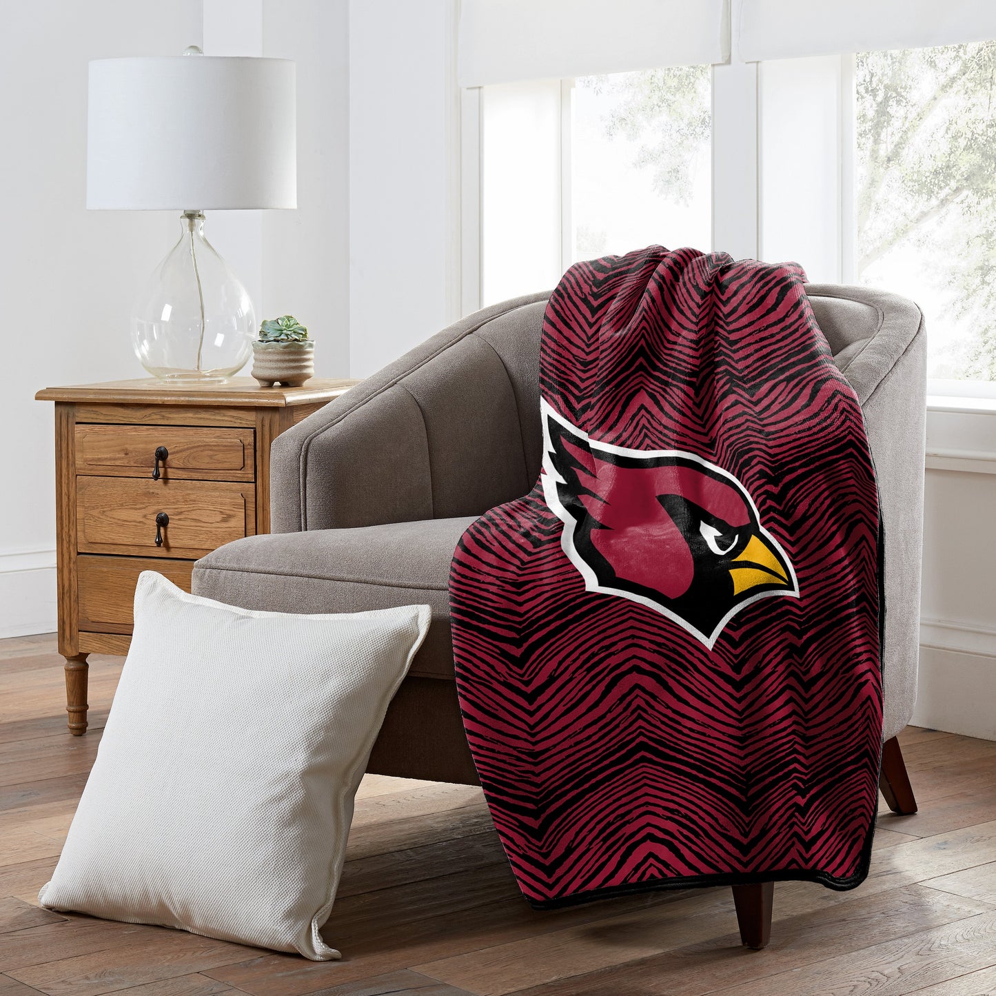 Zubaz X Northwest NFL Arizona Cardinals Zubified Raschel Throw Blanket