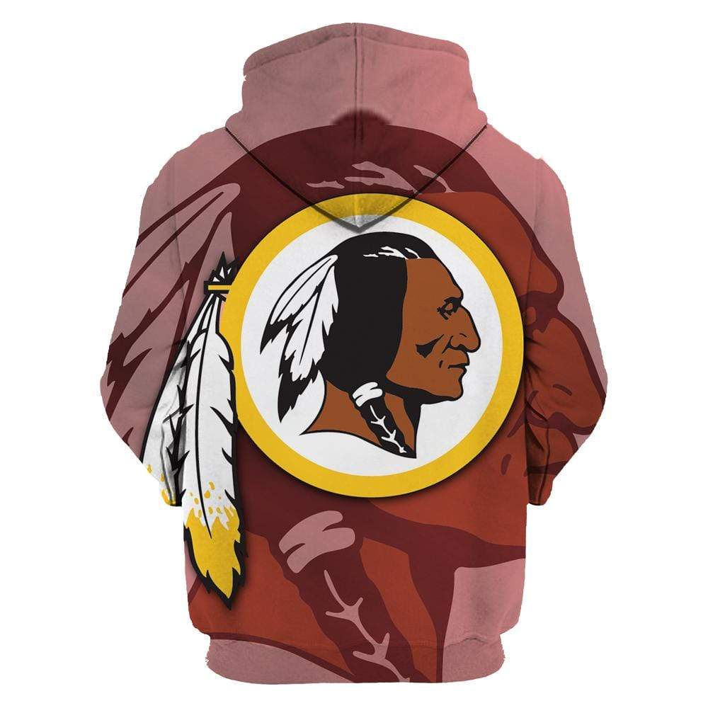 Washington Redskins Printed Hooded Pocket Pullover Sweater
