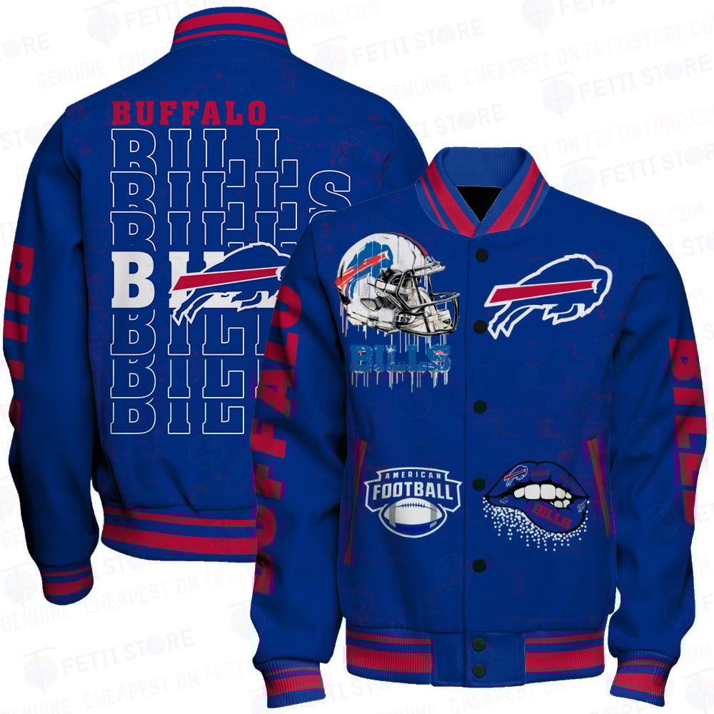 Buffalo Bills National Football League Print Varsity Jacket STM V6
