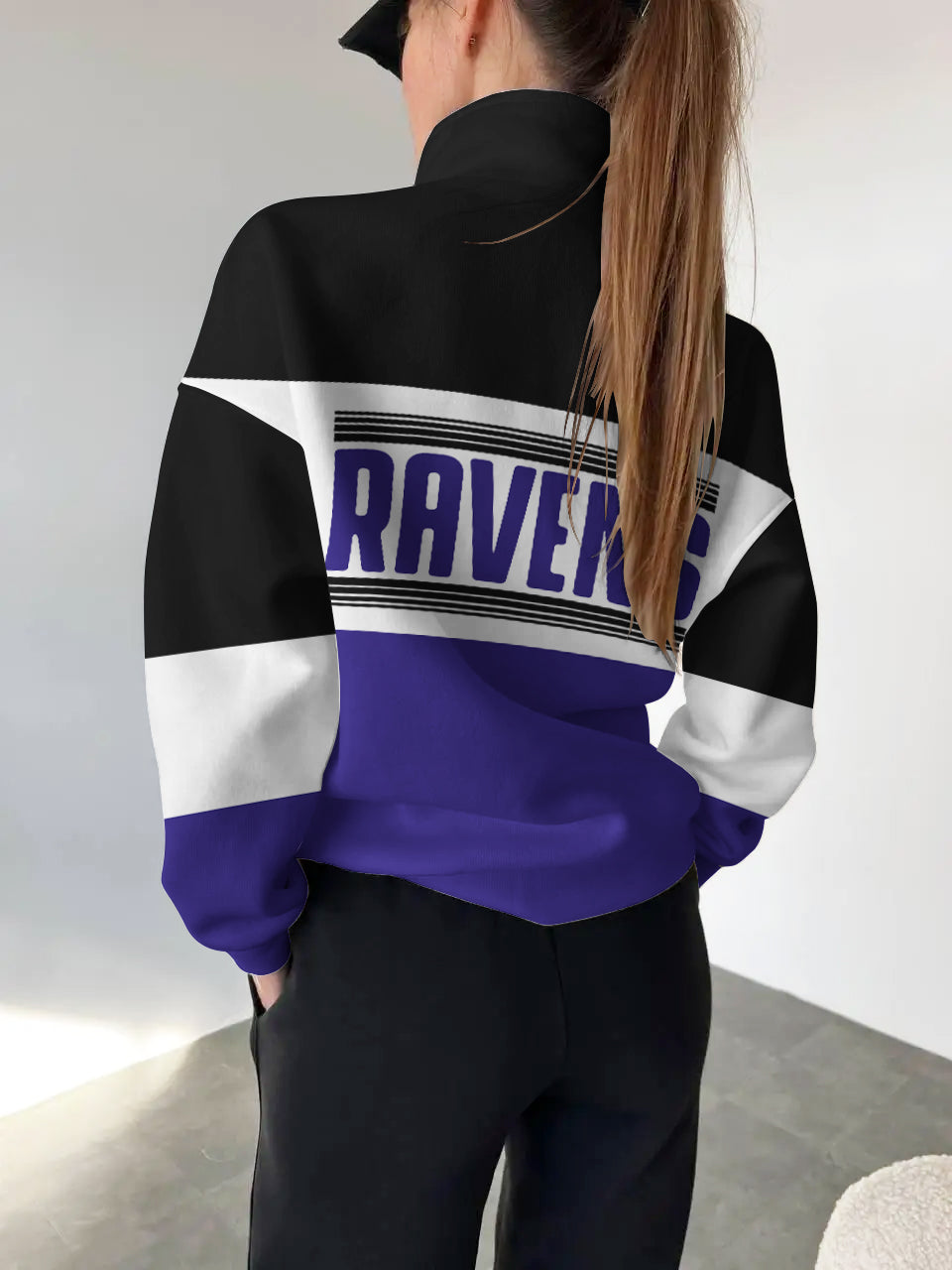 Baltimore Ravens 2025 New Design Casual Snap Mockneck Pullover