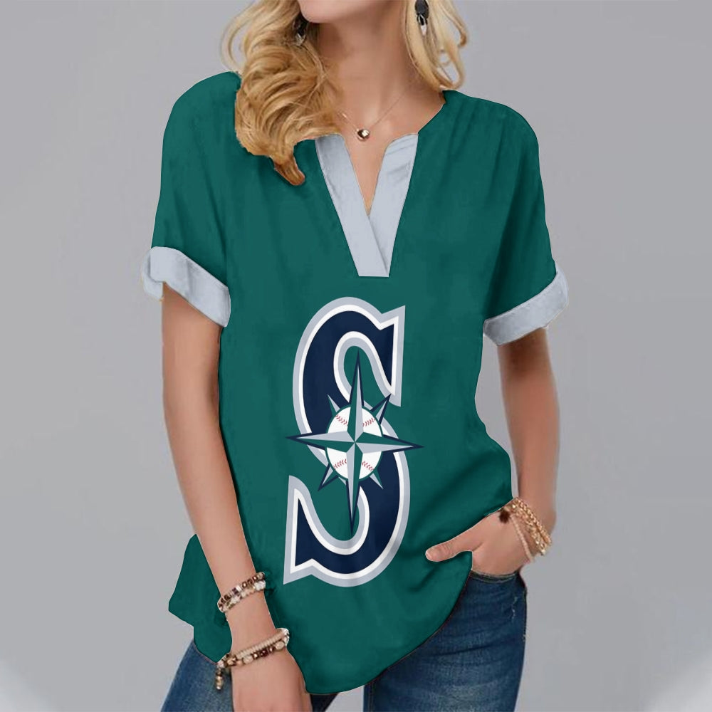 New Fashion Short Sleeve V-Neck Shirt