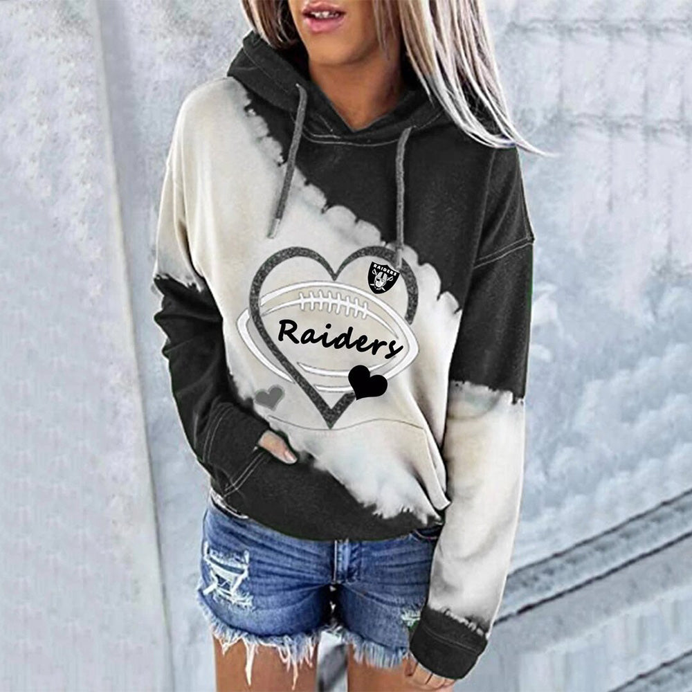 Fashion color blocking printed Hoodie