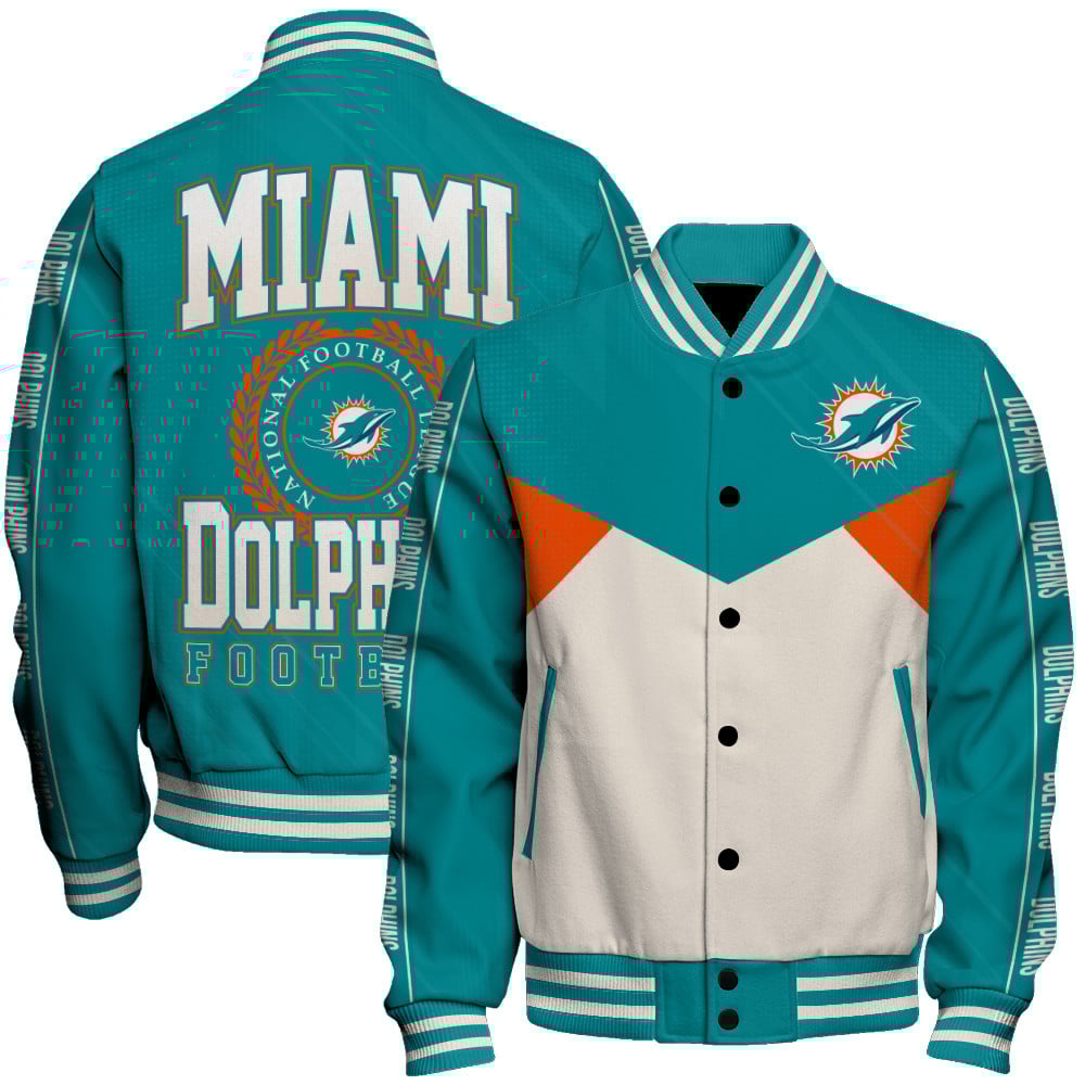 Miami Dolphins Football Team 2025 - 26 Personality, Outstanding Unisex Varsity Jacket