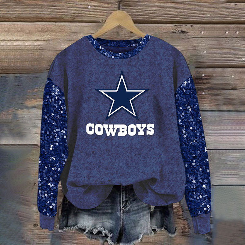 Sequined Sleeves Vintage Sweatshirt