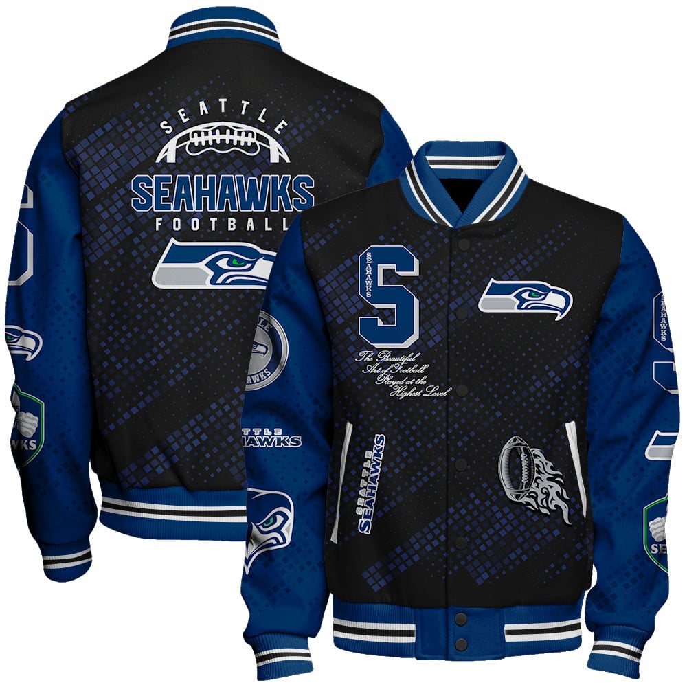Seattle Seahawks National Football League Pattern Varsity Jacket V13