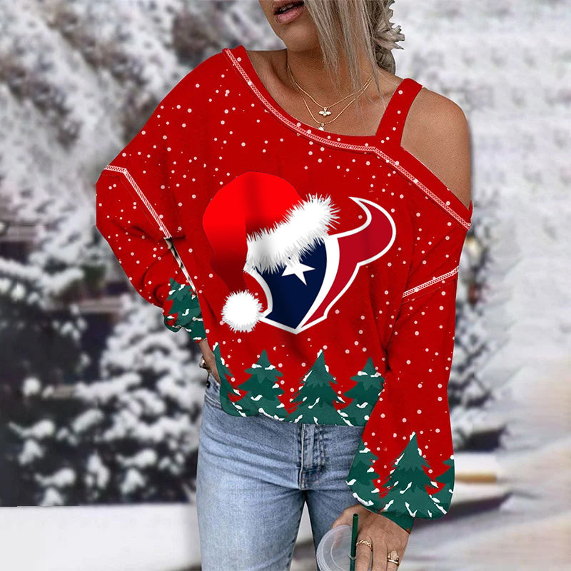 Christmas Patchwork Sleeve Top