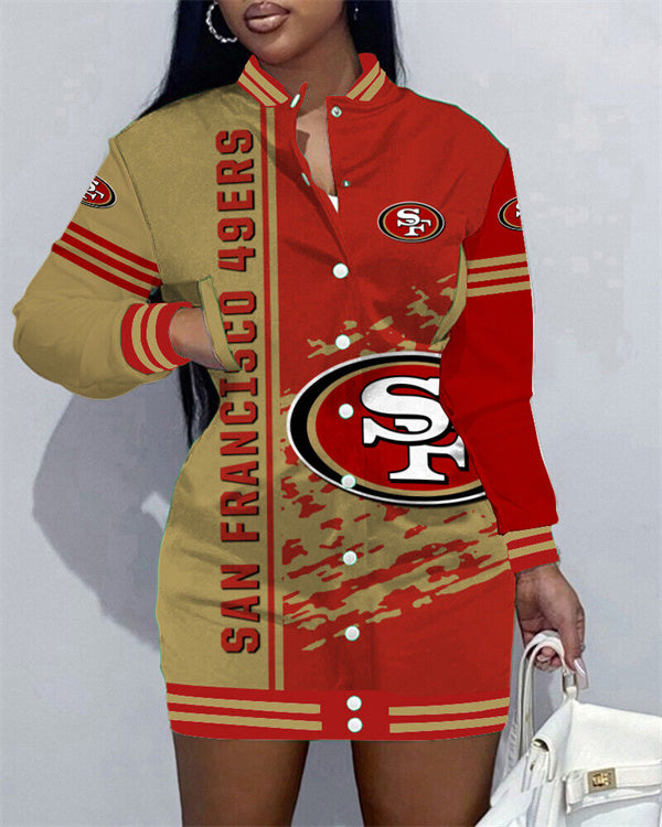 New
Limited Edition Button Down Long Sleeve Jacket Dress