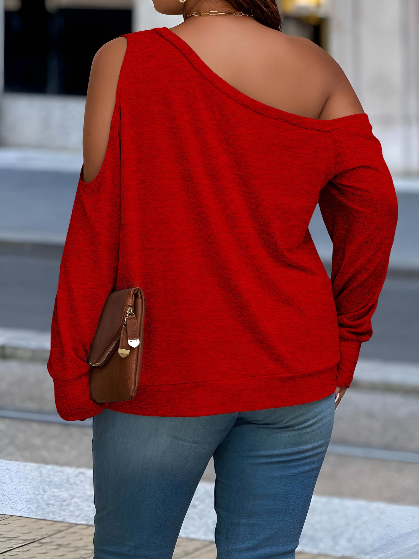 Asymmetric Off-Shoulder Women's Sweatshirt