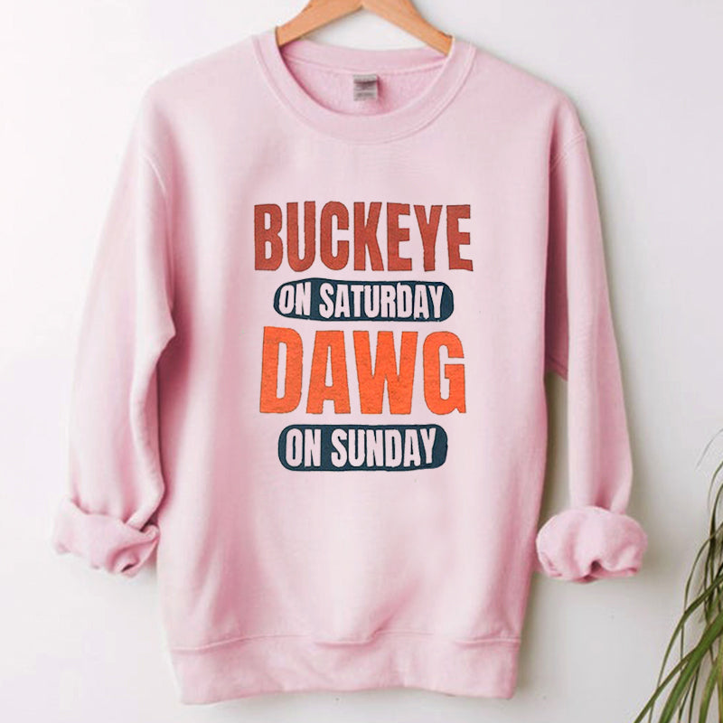 Printed casual crew neck pullover