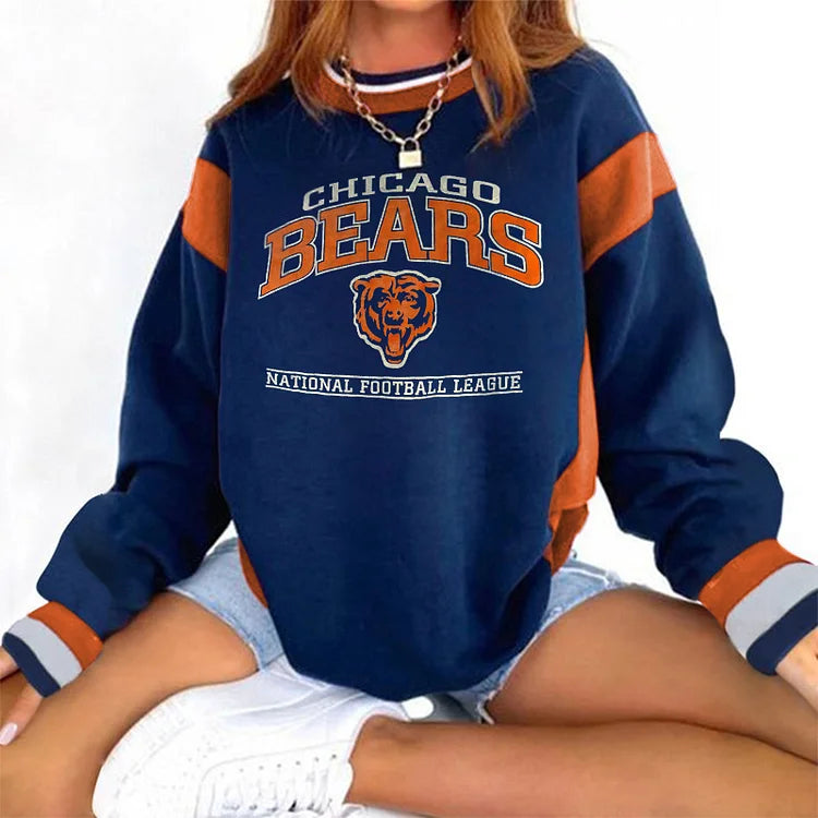 Fashion Printed Round Neck Raglan Sleeve Sweatshirt