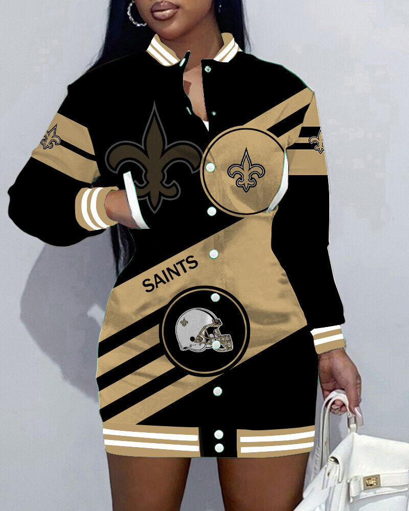 New
Limited Edition Button Down Long Sleeve Jacket Dress