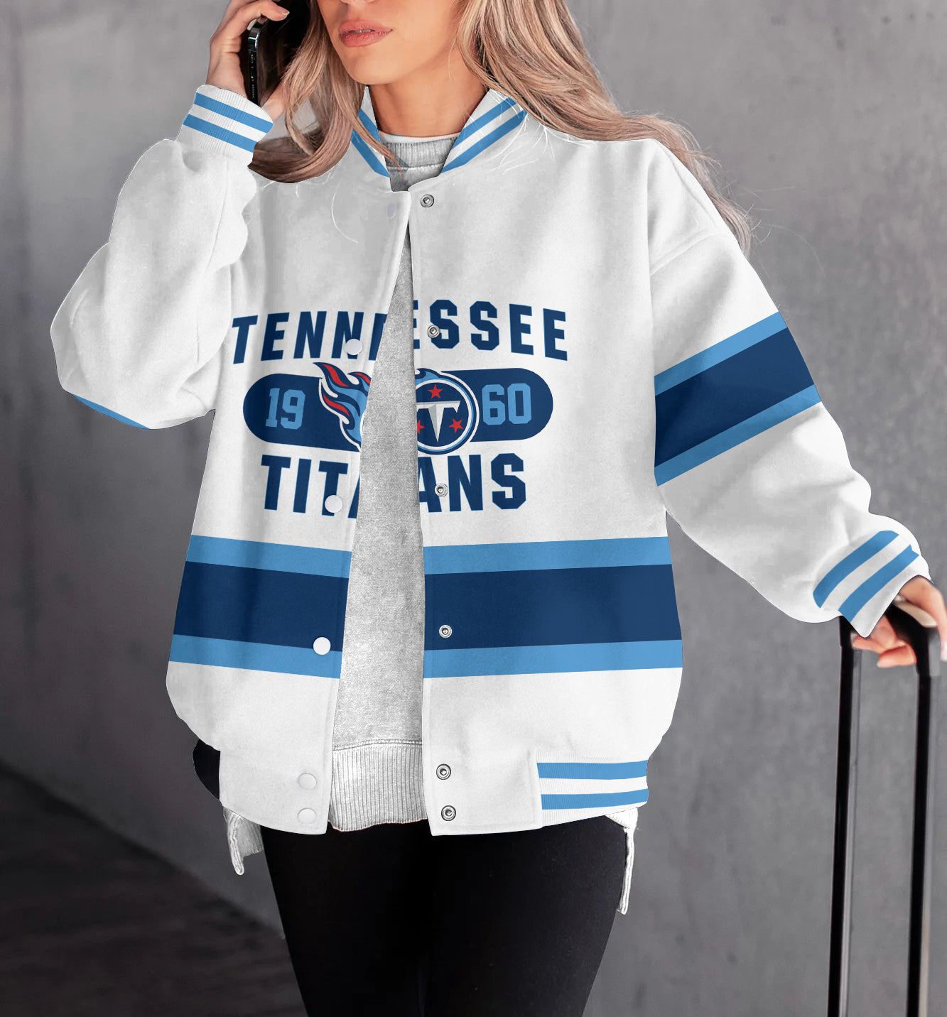 Tennessee Titans Women's Long Pass Full- Snap Casual Jacket