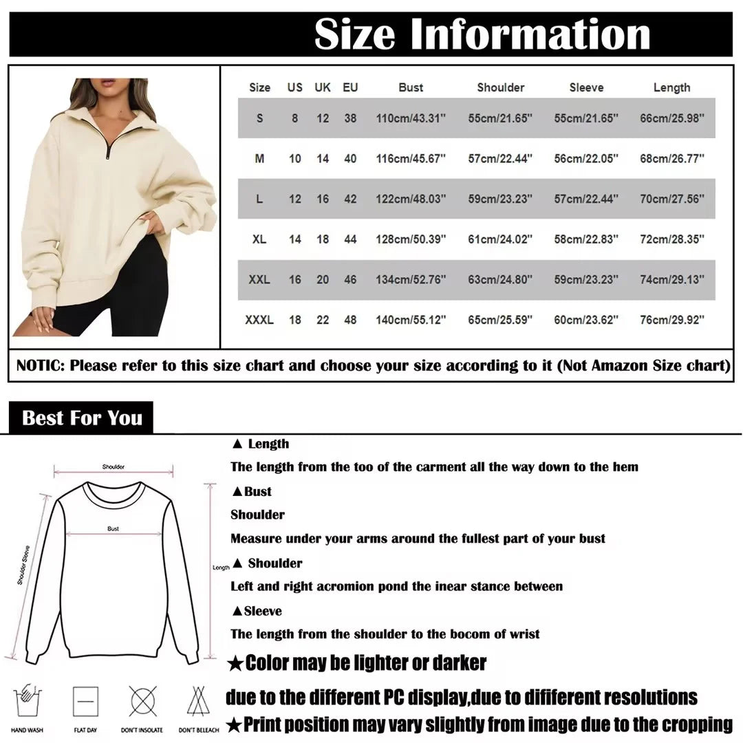 New Ladies Sports Leisure Lapel Zipper Sweatshirt