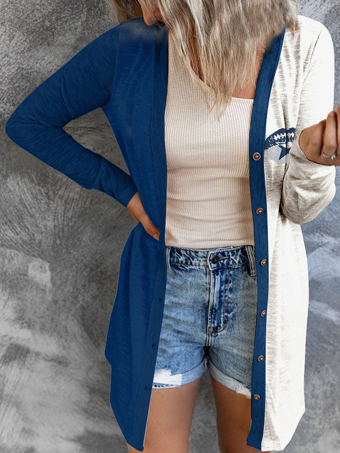 AMERICAN FOOTBALL SHIFT CASUAL CARDIGANS