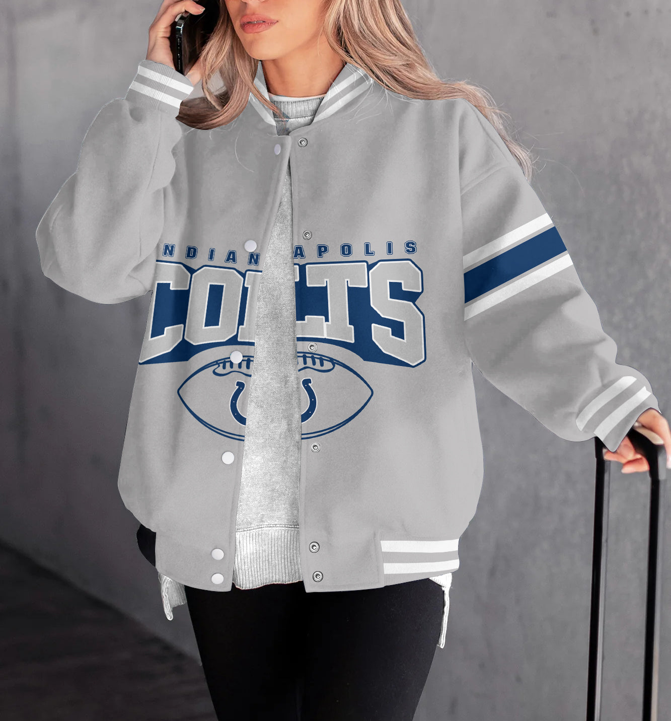 Indianapolis Colts Women's Long Pass Full- Snap Casual Jacket