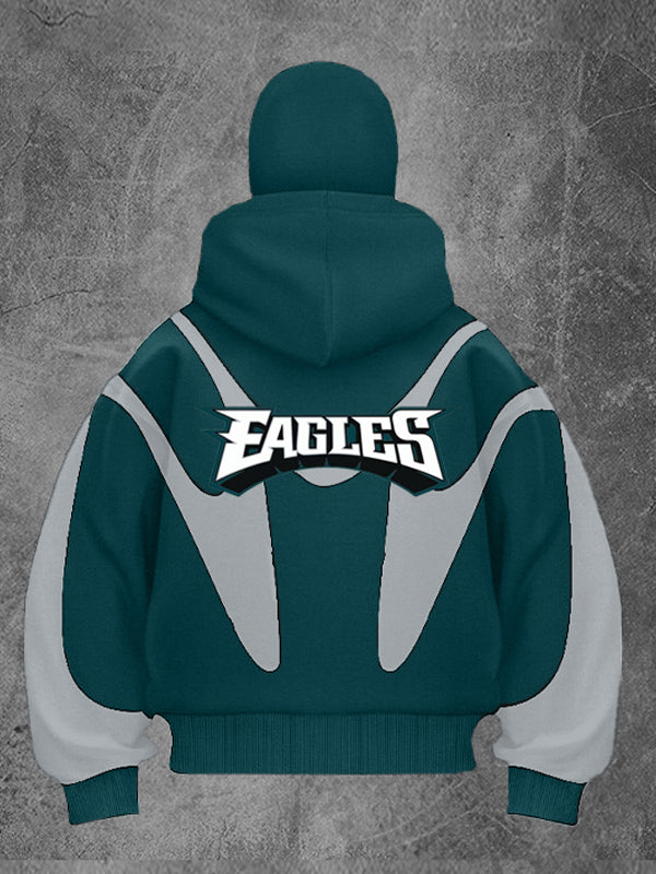 Unisex Masked Double Hooded Cardigan Jacket