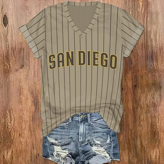 San Diego Padres V-Neck T-Shirt