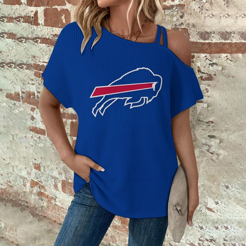 Asymmetrical Neck Short Sleeve T-Shirt