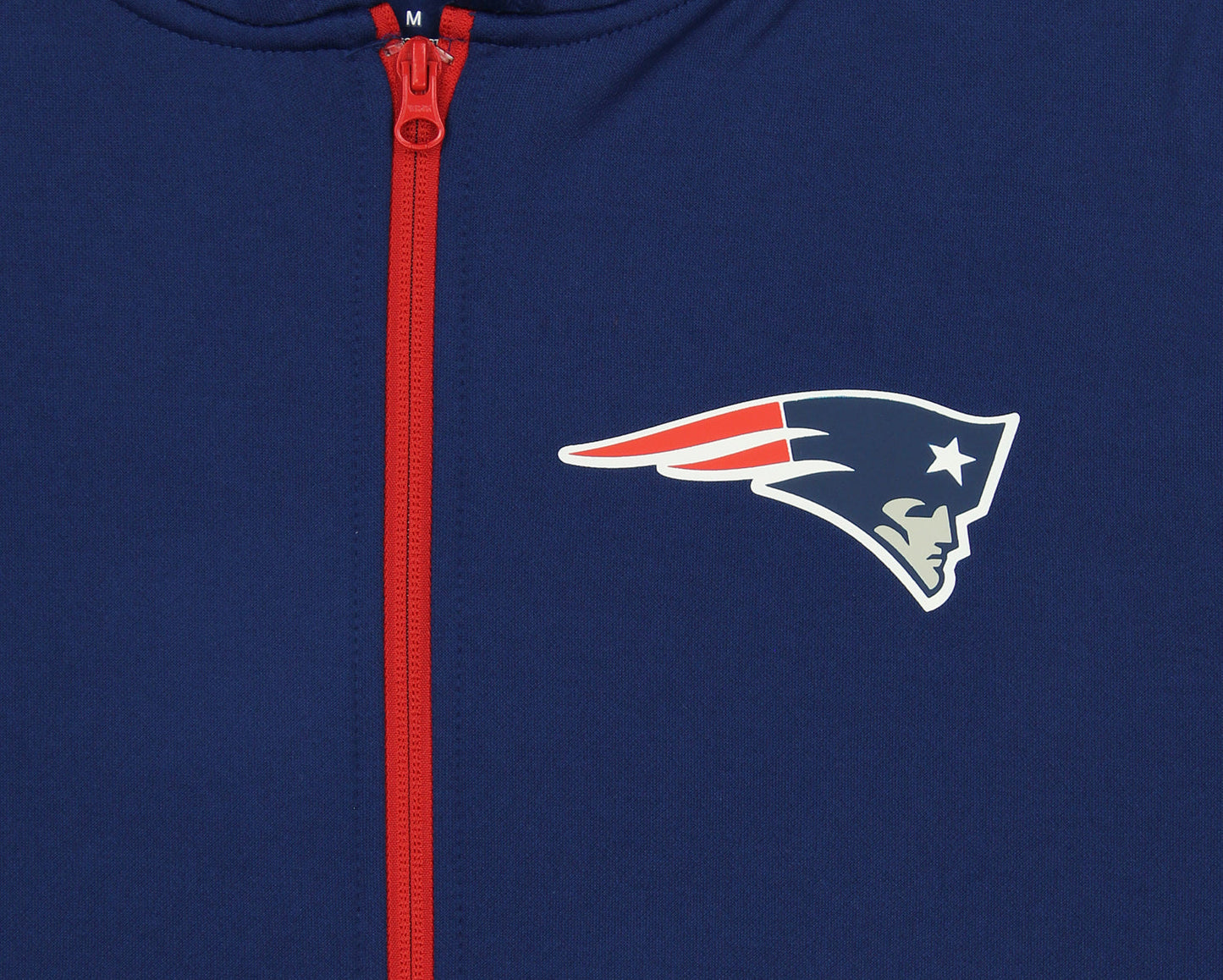 Zubaz New England Patriots NFL Men's Full Zip Hoodie with Zebra Print Details