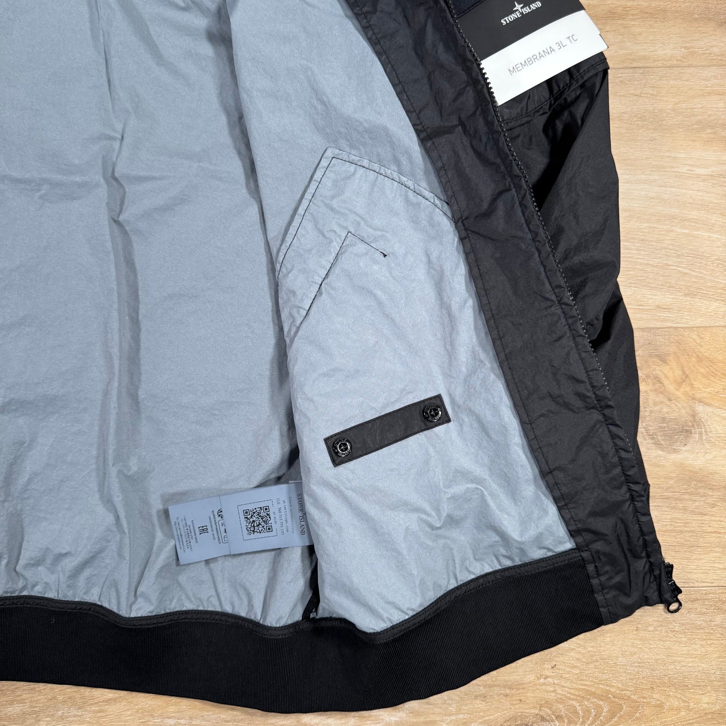 Stone Island Membrana 3L TC Bomber Jacket in Black