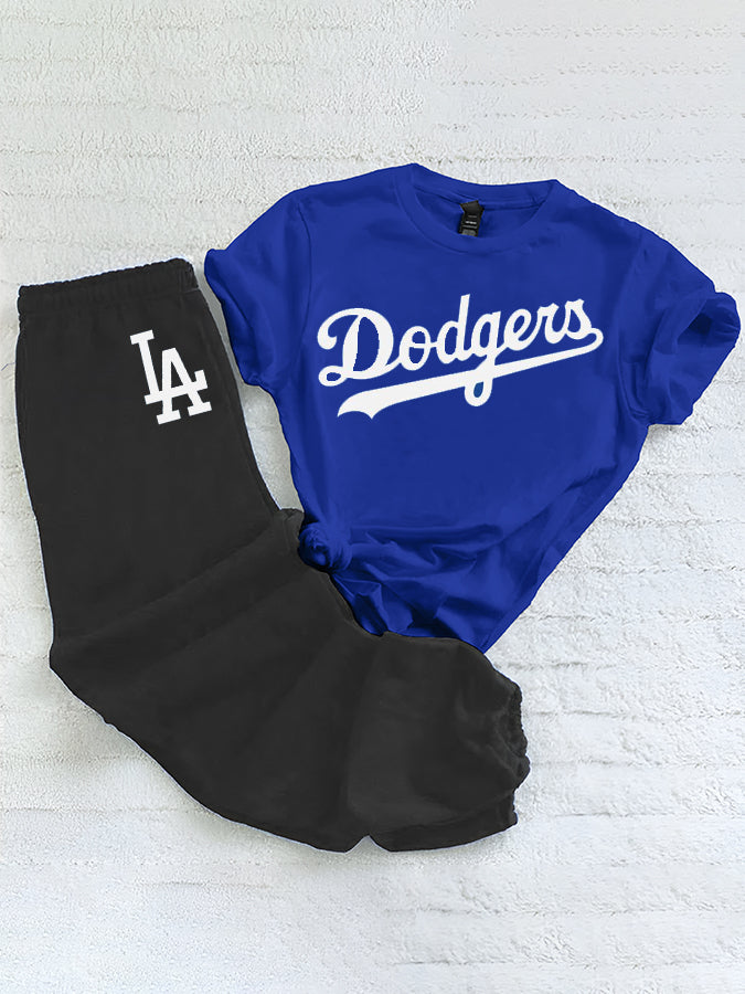 Casual loose fashion printed suit