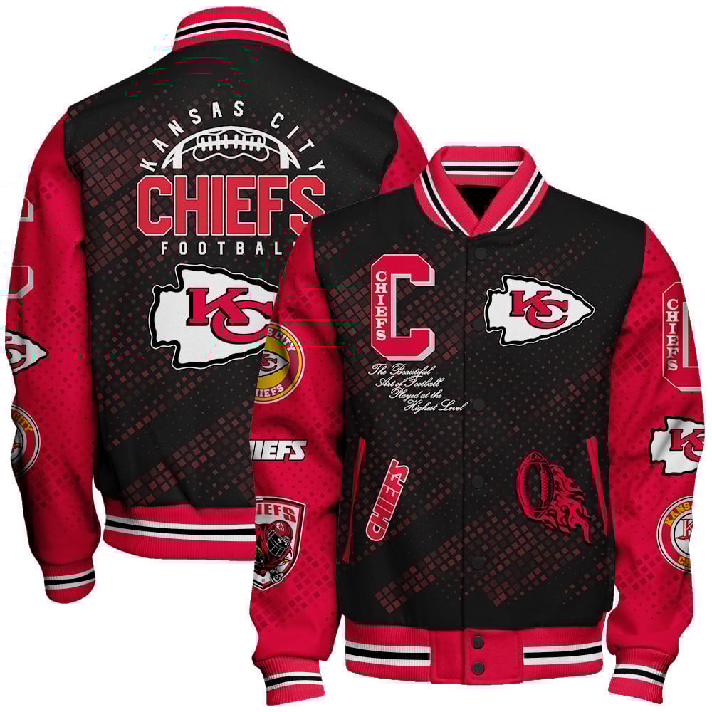 Kansas City Chiefs National Football League Pattern Varsity Jacket V13