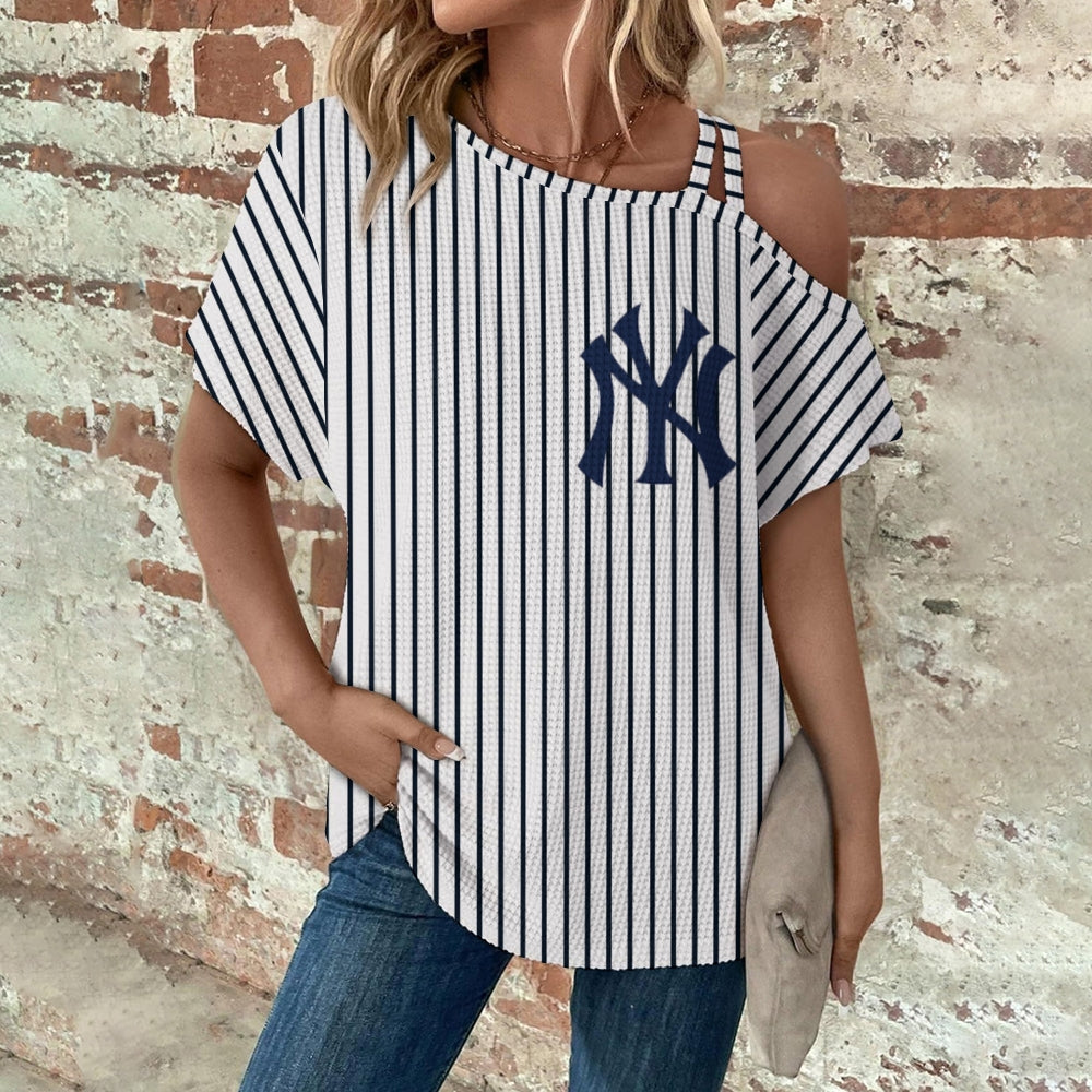 Asymmetrical Neck Short Sleeve T-Shirt