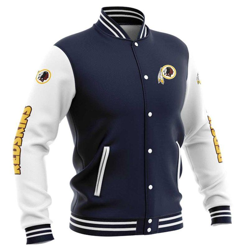 (4 Colors Available)Washington Redskins
Limited Edition Buttoned Baseball Jacket
