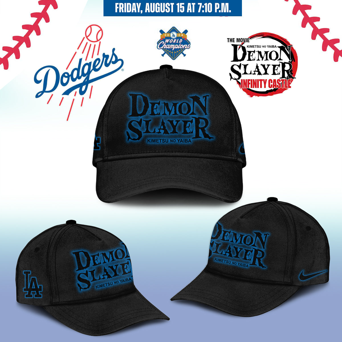 Los Angeles Dodgers vs Demon slayer Jersey