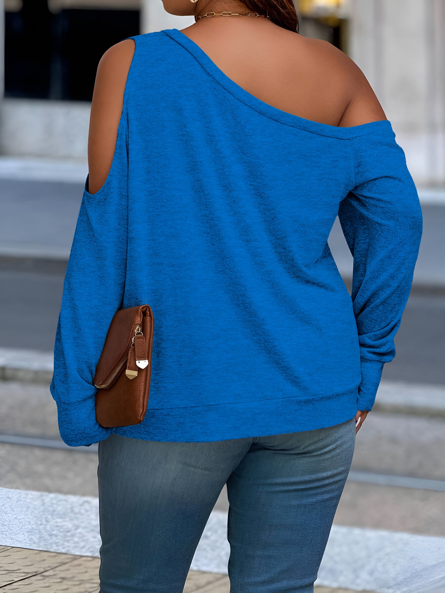 Asymmetric Off-Shoulder Women's Sweatshirt