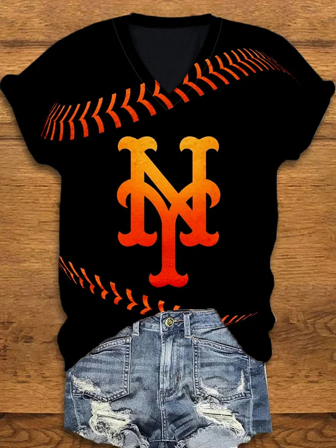 Printed casual short-sleeved t-shirt