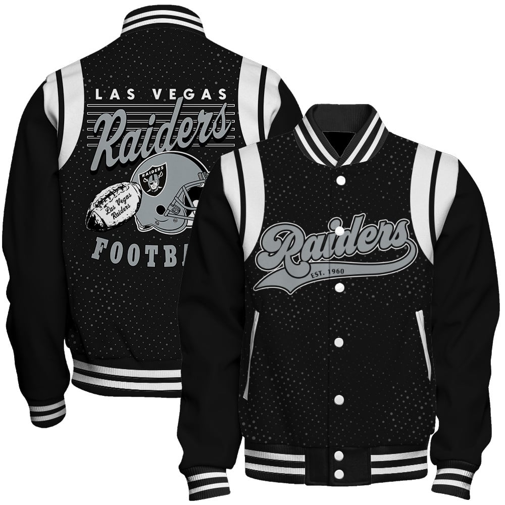 Las Vegas Raiders National Football League 2025 Make Your Mark Unisex Varsity Jacket