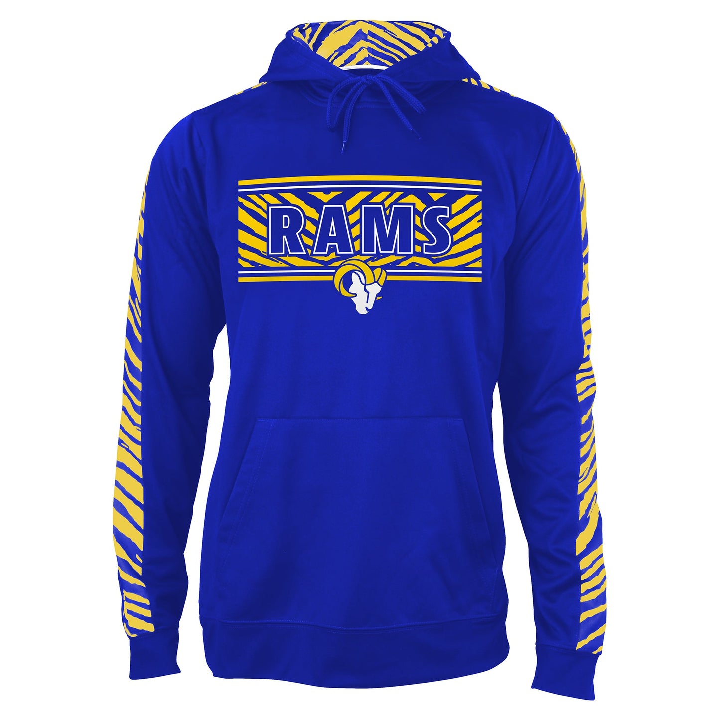 Zubaz NFL Men's Los Angeles Rams Legends Zebra Detail and Graphic Hoodie